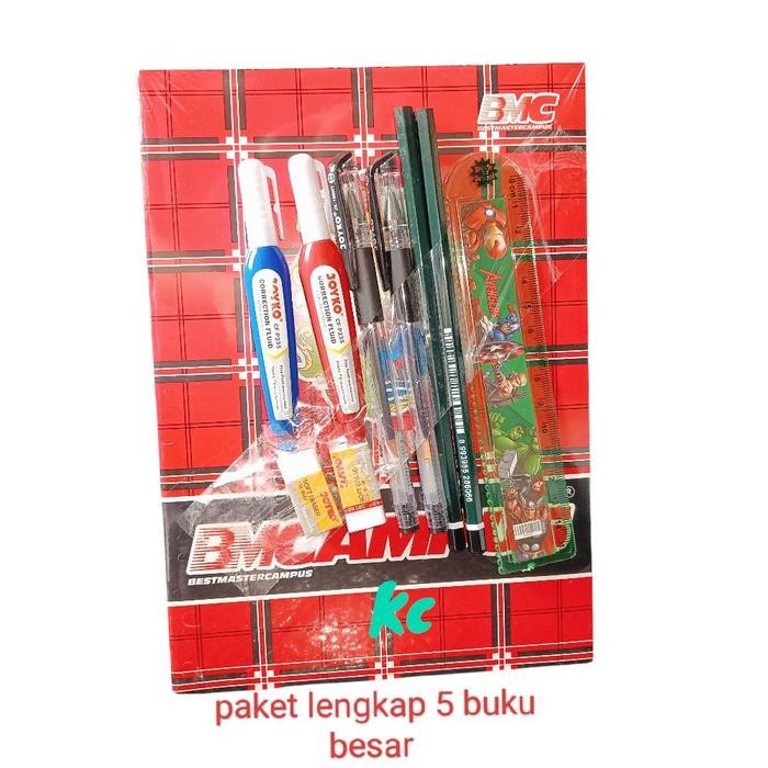 

promo paket lengkap buku tulis sekolah 1 PACK/ 10 buku dan 5 buku isi 36 lembar free 2 pulpen+2