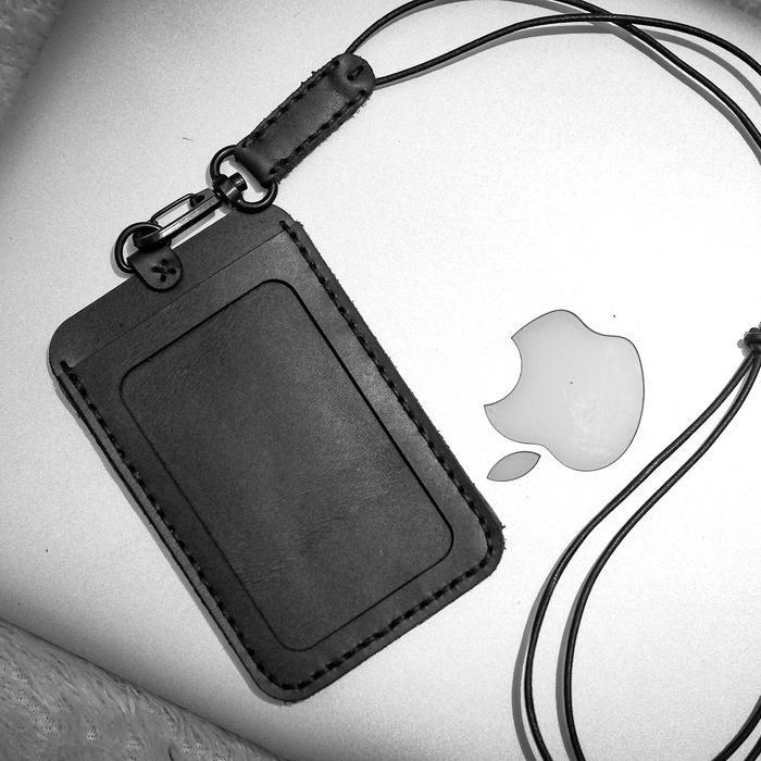 

Atgbworks ID Card Holder Lanyard bahan kulit asli