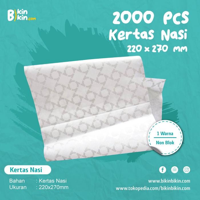 [CUSTOM 2000pcs] Food Paper Warp/ Kertas Nasi