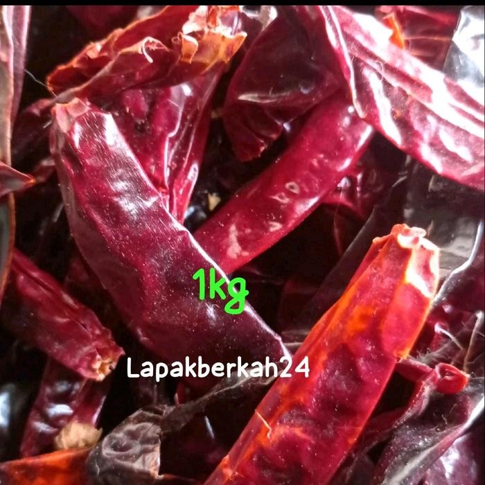 

1kg CABE MERAH BESAR KERING CABE INFOR INDIA KUALITAS BAGUS Alami Food Cabai