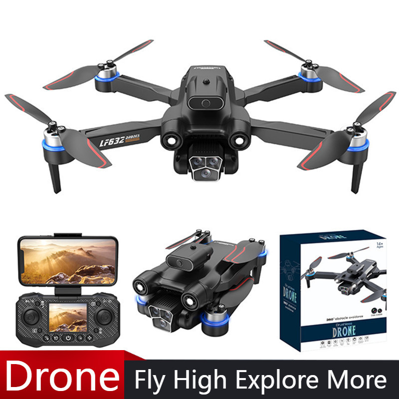 IMPORT LF632 4k Dual Camera HD Drone With Remote Control Obstacle Avoidance Professional Drones