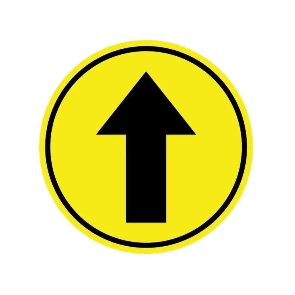 

5pcs/set 12 Pre-printed Floor Decal Directional Arrow Symbol Non-slip Surface - Circle