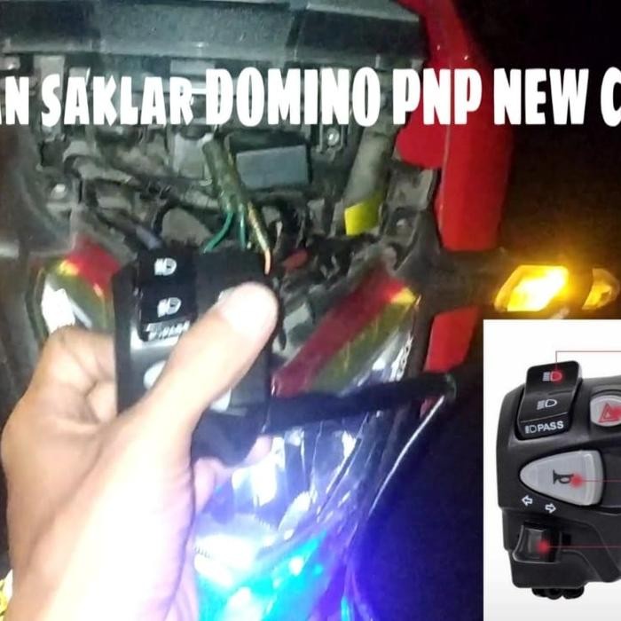 saklar kiri domino PNP ke new CB 150R lampu led
