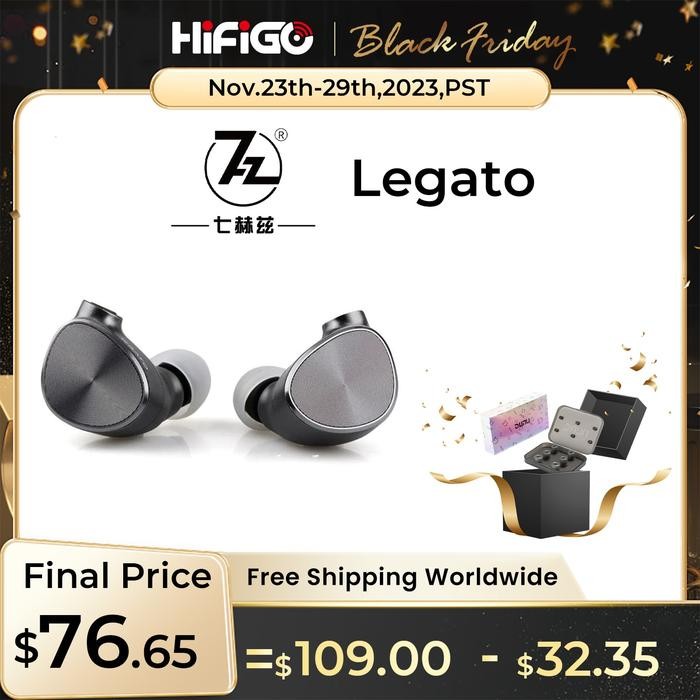 7HZ Legato Dual Dynamic Drivers IEMs In-Ear Monitors Earphones HiFi