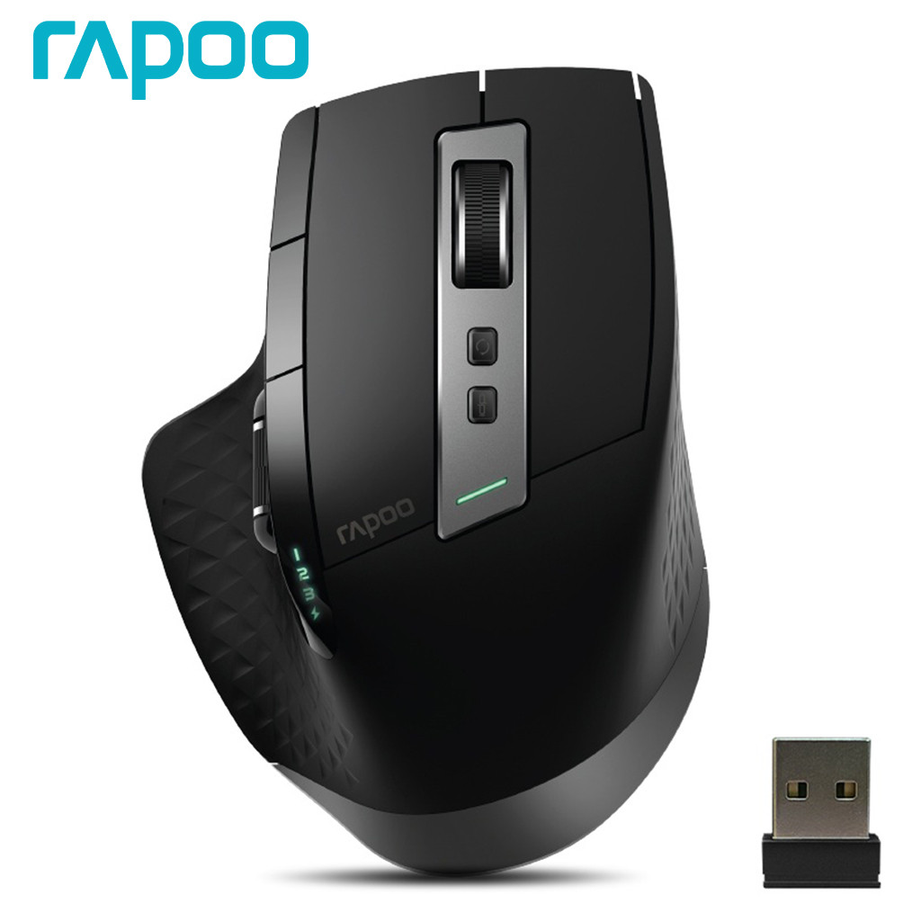 Rapoo Mt750L/Mt750S Multi-Mode Rechargeable Wireless Mouse Ergonomic 3200Dpi Bluetooth Mouse Support