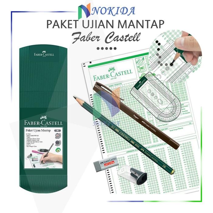 

ORIGINAL Nokida Paket Ujian Mantap 125V Faber-Castell [1 Set] / Satu Set Alat Tulis Ujian /