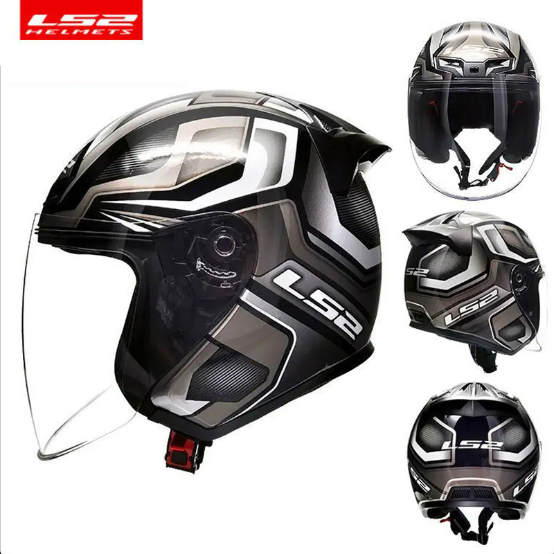Ls2 Original Motorcycle Helmet Men Summer Motobiker 3/4 Open Face Helmet Motorcyclist Helmet Ls2