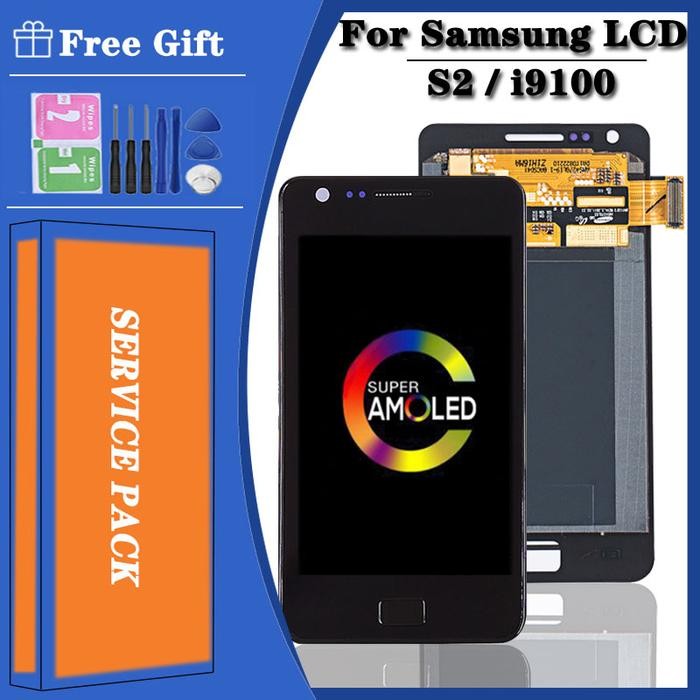 4.3" New For SAMSUNG S2 i9100 I9100 LCD Display Touch Screen Frame Digitizer For Samsung S2 i9105 As
