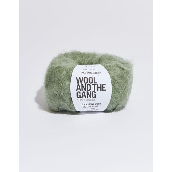 

Wool And The Gang Take Care Mohair warna Eucalyptus Green