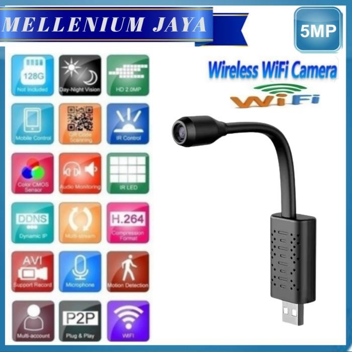CCTV IP KAMERA NIRKABEL USB FLEKSIBEL CCTV MINI PENGINTAI WIFI CCTV