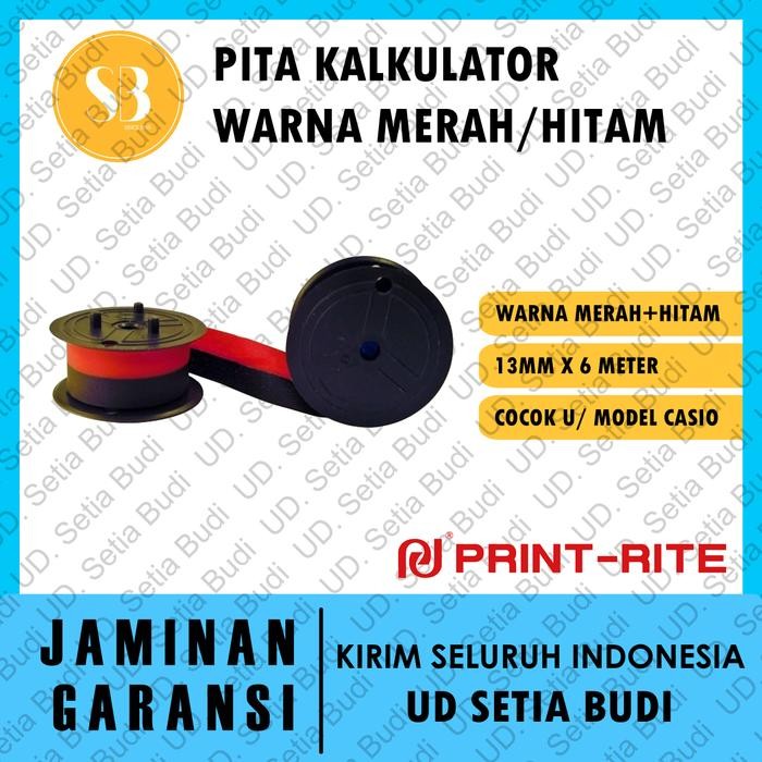 

Pita Kalkulator / Ribbon Kalkulator Casio Print Rite Red Black