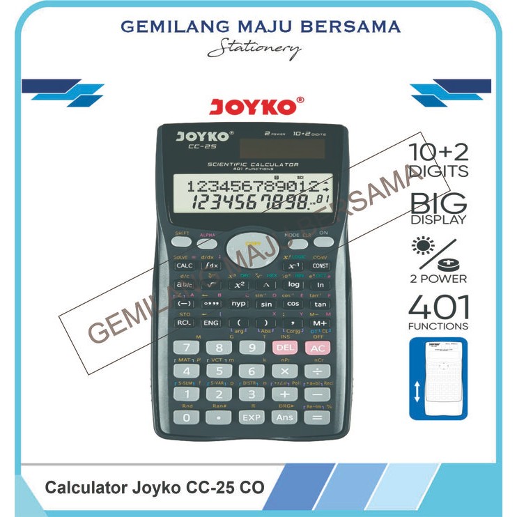 

Calculator Joyko CC- 25 CO (Scientific Sin Cos)