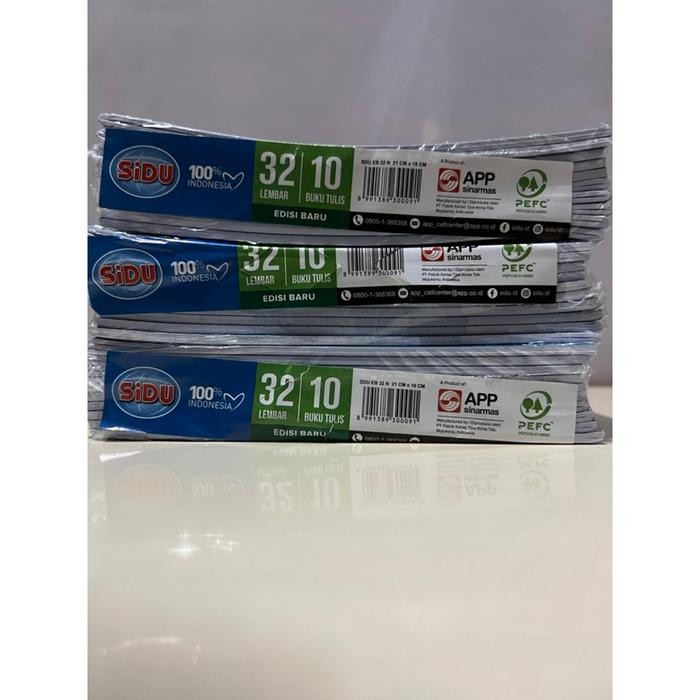 

Buku tulis SIDU 32 lembar (1pack isi 10 buku)