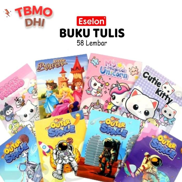 

TBMO 10pcs Buku Tulis Garis Eselon 58lembar /1Pak Buku Tulis Eselon 58LBR