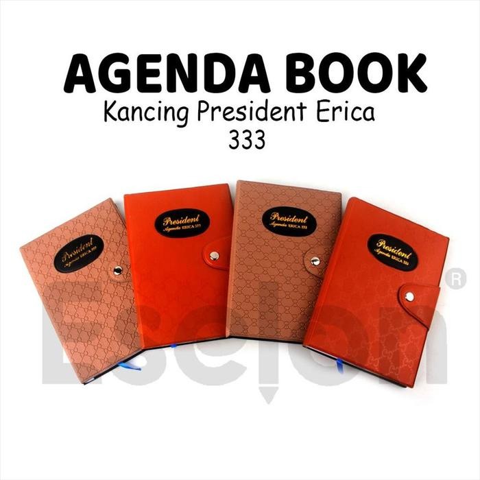 

Agenda Kulit Erica + Kancing PRESIDENT 333 / Agenda Branded A5