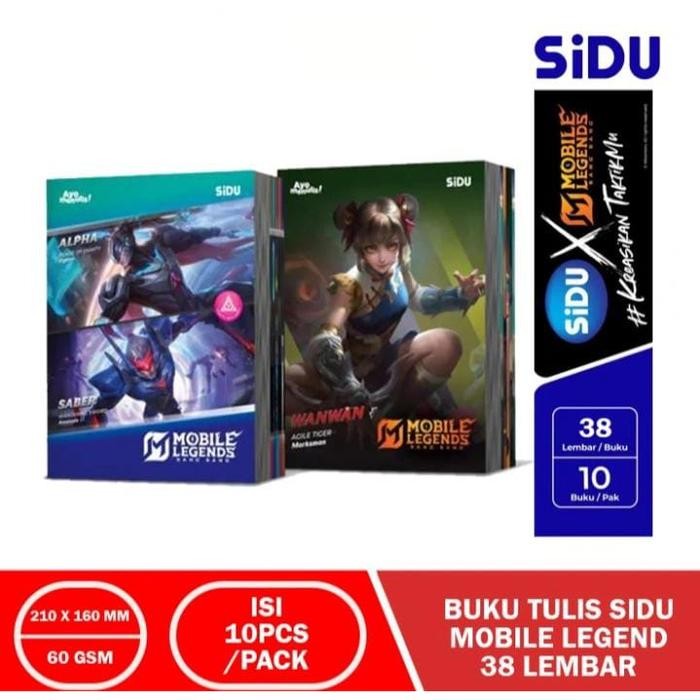 

sidu buku tulis 38 lembar - 1 pak 10 pcs