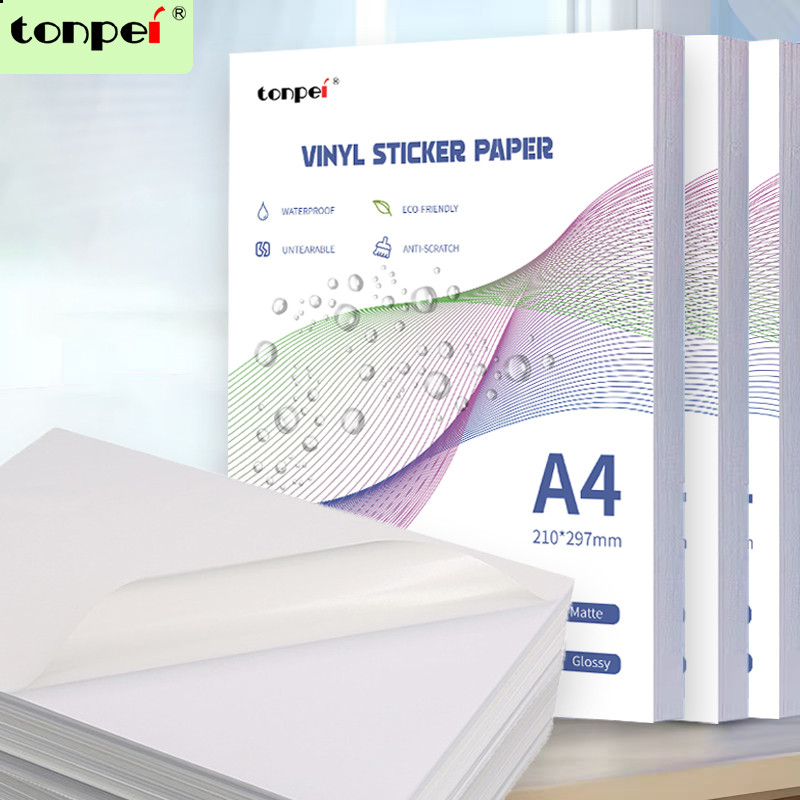 

Wholesale A4 Self-adhesive Vinly Sticker Paper Waterproof Tear-off Resistant Scratchproof Label