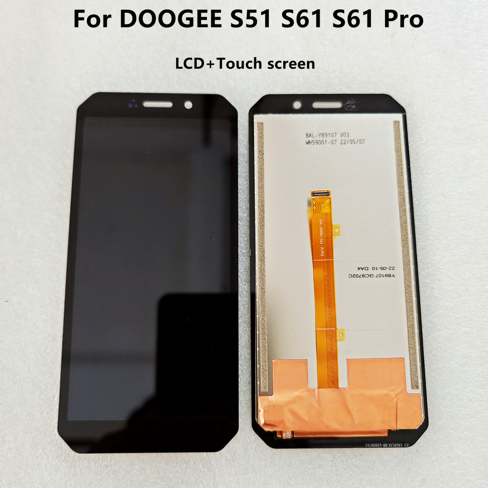 Original For DOOGEE S51 LCD Display Screen + Touch Panel Digitizer For DOOGEE S61 S61 Pro LCD Displa