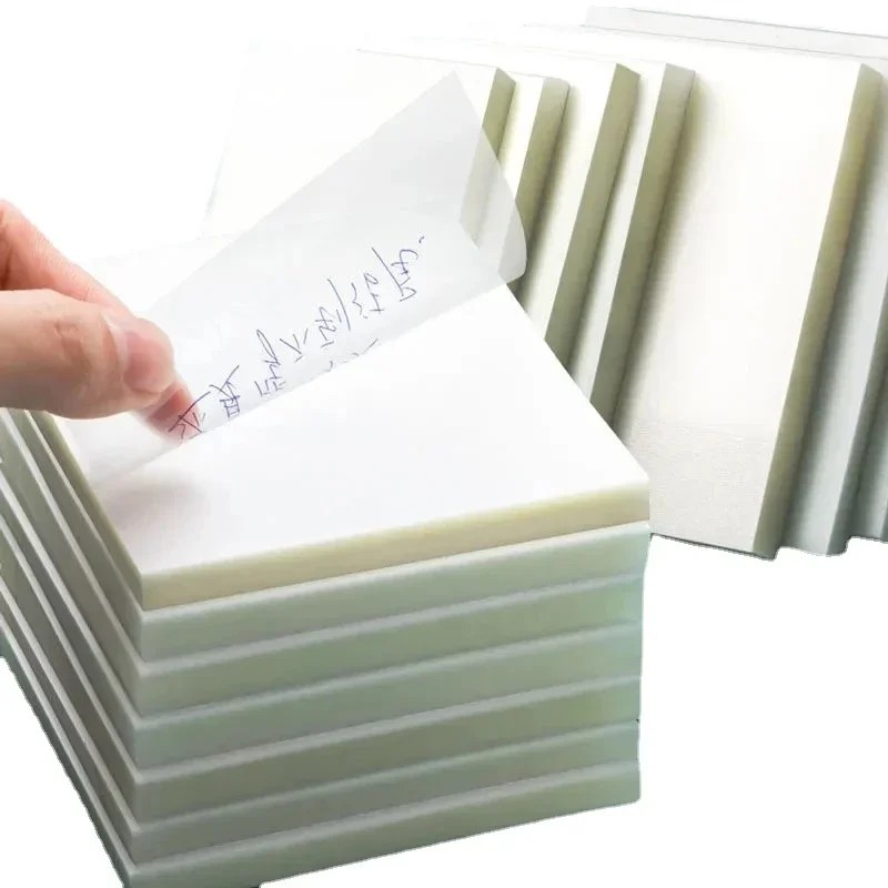 

50Sheets/pcs Transparent Memo Pad Waterproof Sticky Note Pad Self-adhesive Notepad Stationery Memo