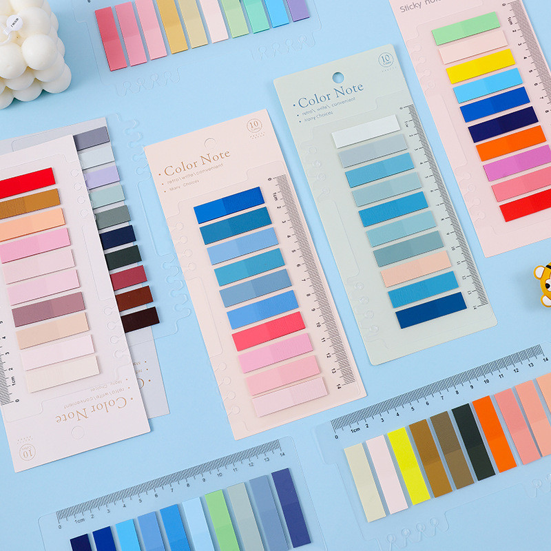 

200 Sheets Transparent Sticky Notes Self-Adhesive BookMarkers Annotation Reading Book Clear Tab