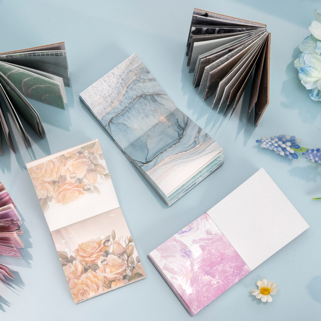 

Yoofun 50sheets Mixed Materials Square Material Papers DIY Scrapbooking Collage Journal Creative