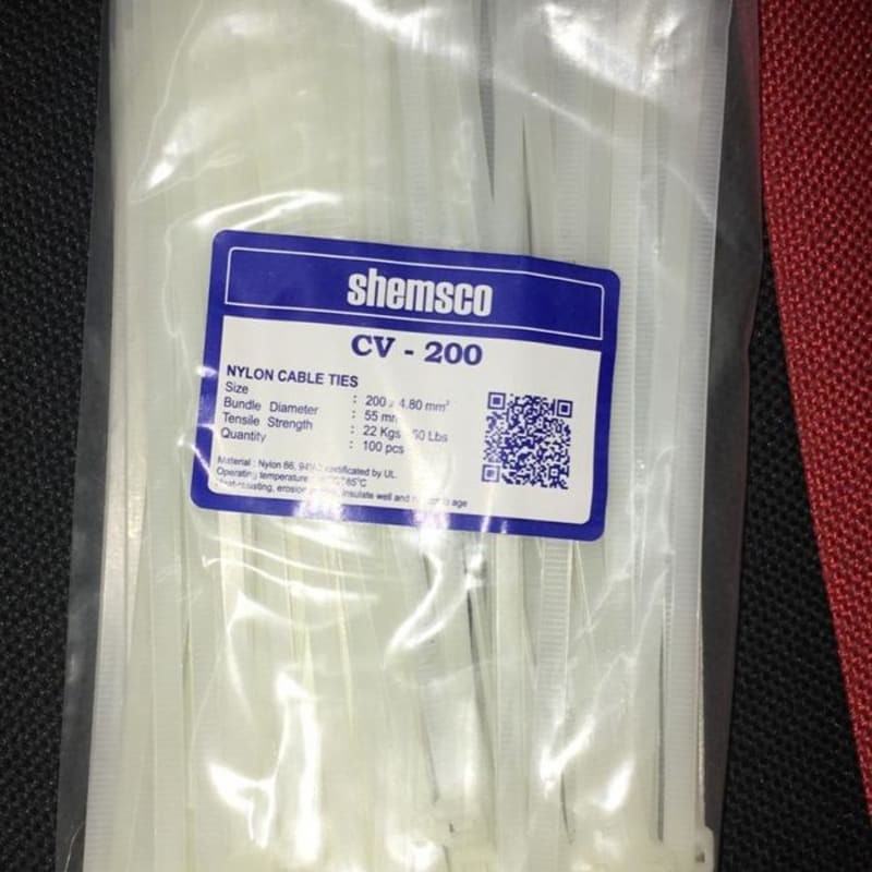 

Kabel Ties CV-200 X 4.8 mm SHEMSCO PER PACK