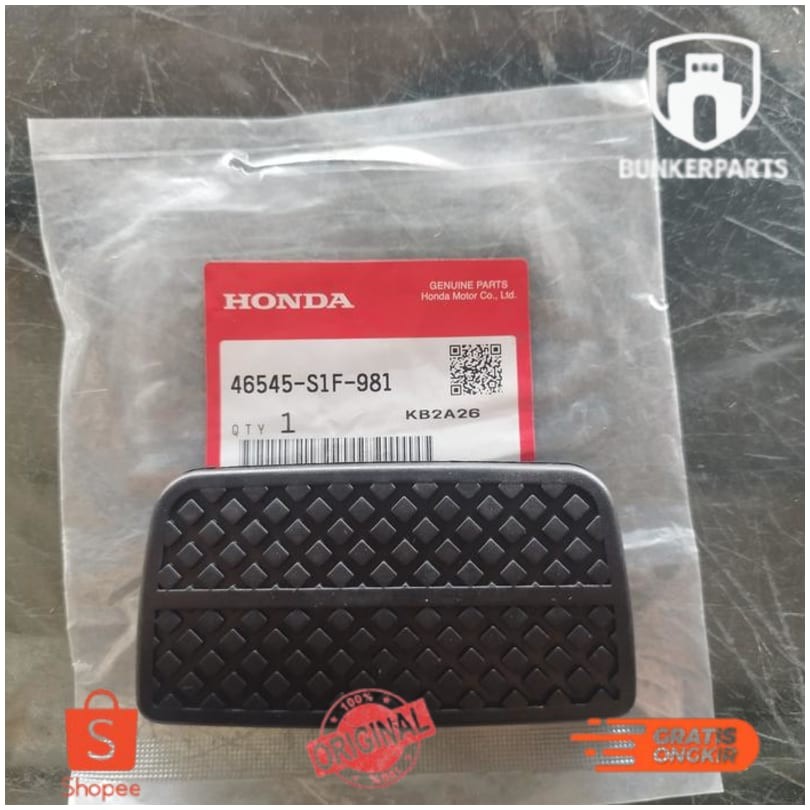 Cover Karet Pedal Rem Matic Honda Freed Jazz City Mobilio Brio BRV HRV