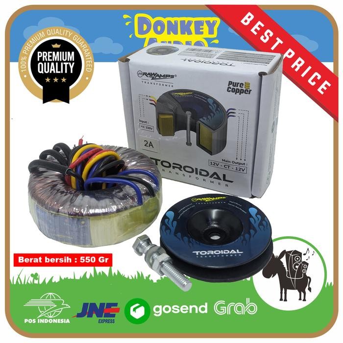 Promo!! Travo Trafo Toroid 2A 12V Ct Donut Rawamps Original