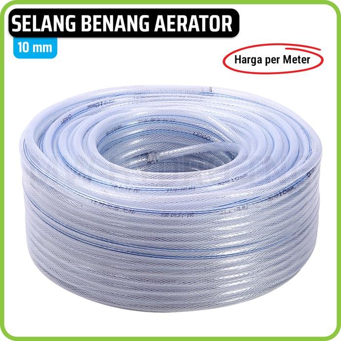 Premium Selang Benang Aerator Aerasi Akuarium Kolam, 10 mm