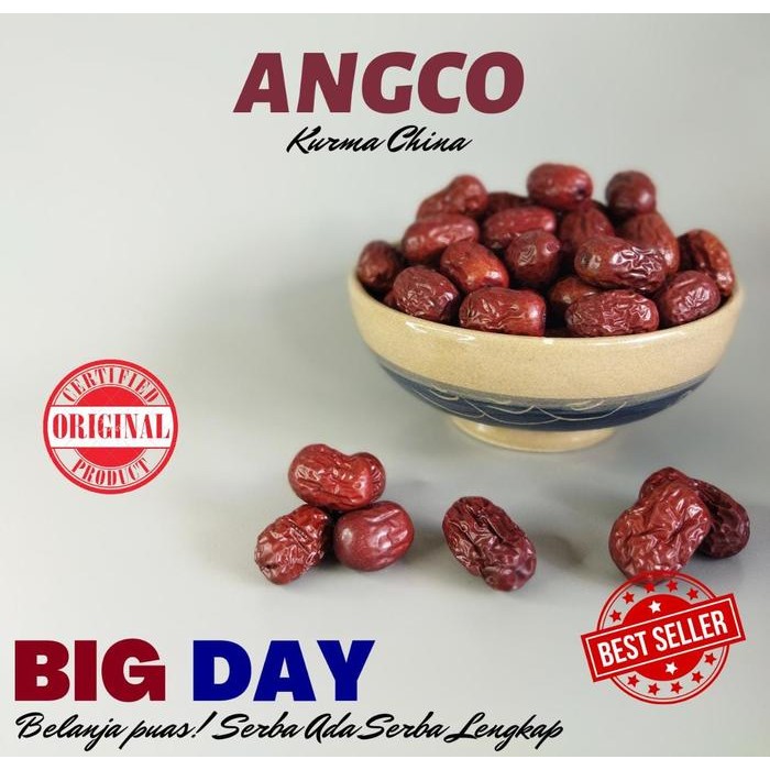 

New Angco 500gr Buah Kurma Merah Red Dates penambah Trombosit ber Vitamin