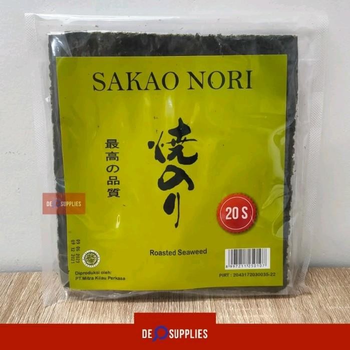 

New Sakao Nori Sushi 20 Sheets Lembar - Roasted Seaweed Rumput Laut 20s