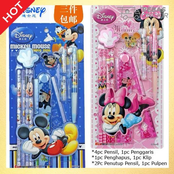 

ASLI Set Alat Tulis Anak Sekolah Stationary key Minnie Souvenir Kado READY STOCK
