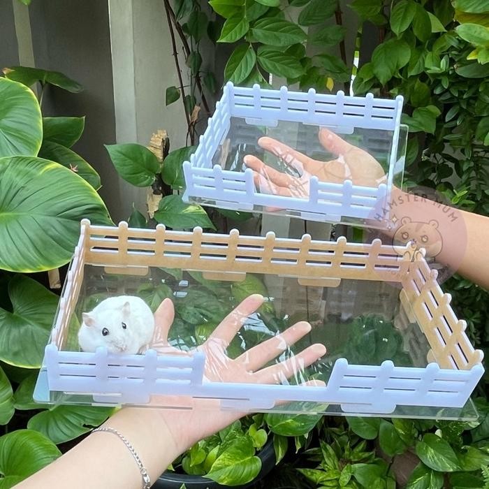 Platform Hamster Akrilik Pagar Meja Hamster Akrilik