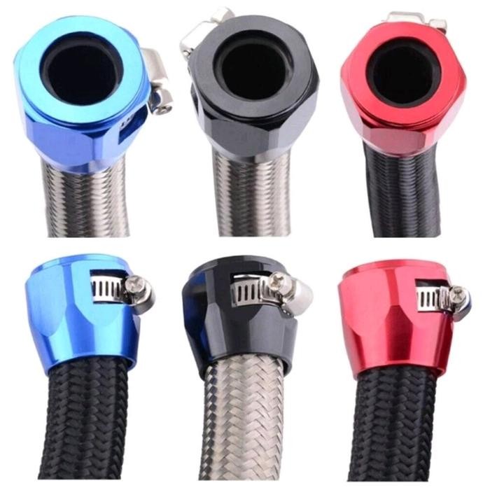 Klem selang bensin hose clamp selang bensin AN4/AN6/AN8/AN12 Aluminium