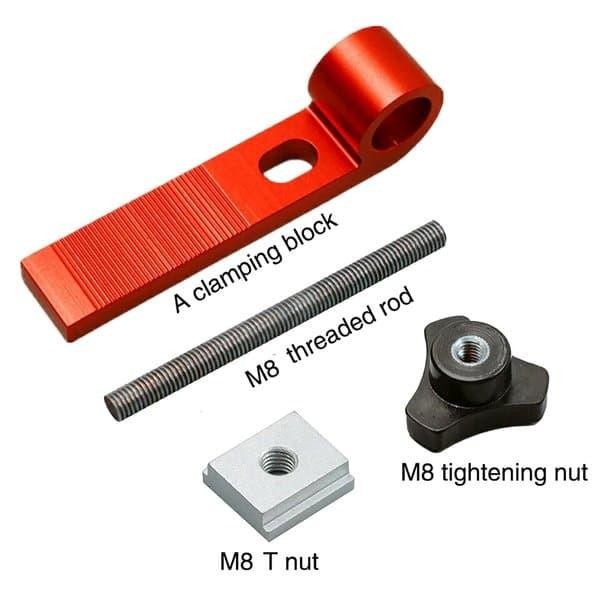 Terhemat Klem Miter Track T-Slot T-Track Clamp Woodworking Tablesaw Router