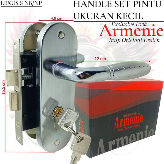 Kunci Pintu Kecil Armenie Gagang Bulat Chrome Handle Pintu 1 Set Kunci 1Set Komplit