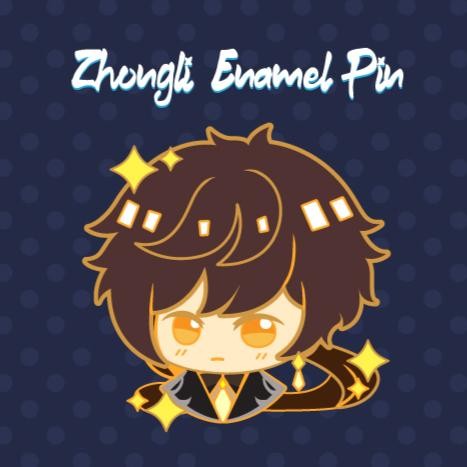 Azka Genshin Impact - Zhong Li Enamel Pin