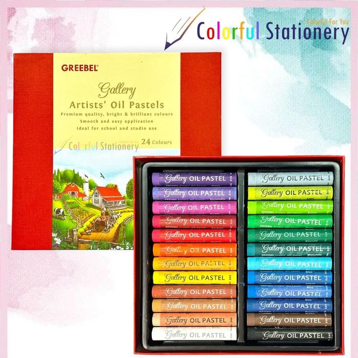 

Kerayon / Crayon Greebel Artists Oil Pastels 24 Warna
