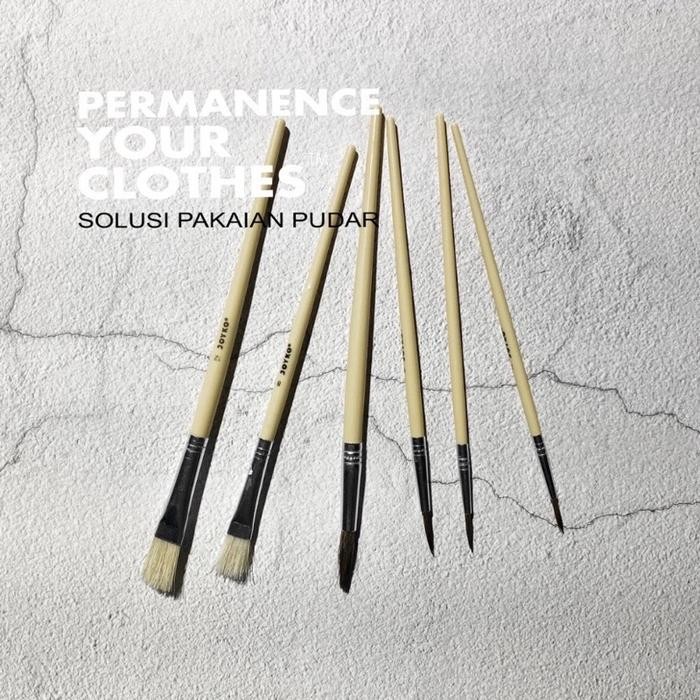 

Kuas Lukis Cat Air Cat Minyak Akrilik Round Flat Brush Per Pcs set PYC Kayu