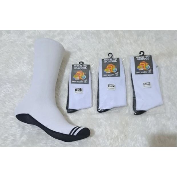 

(ISI 6 PCS) Kaus Kaki Sekolah Hitam Putih untuk SD/SMP/SMA
