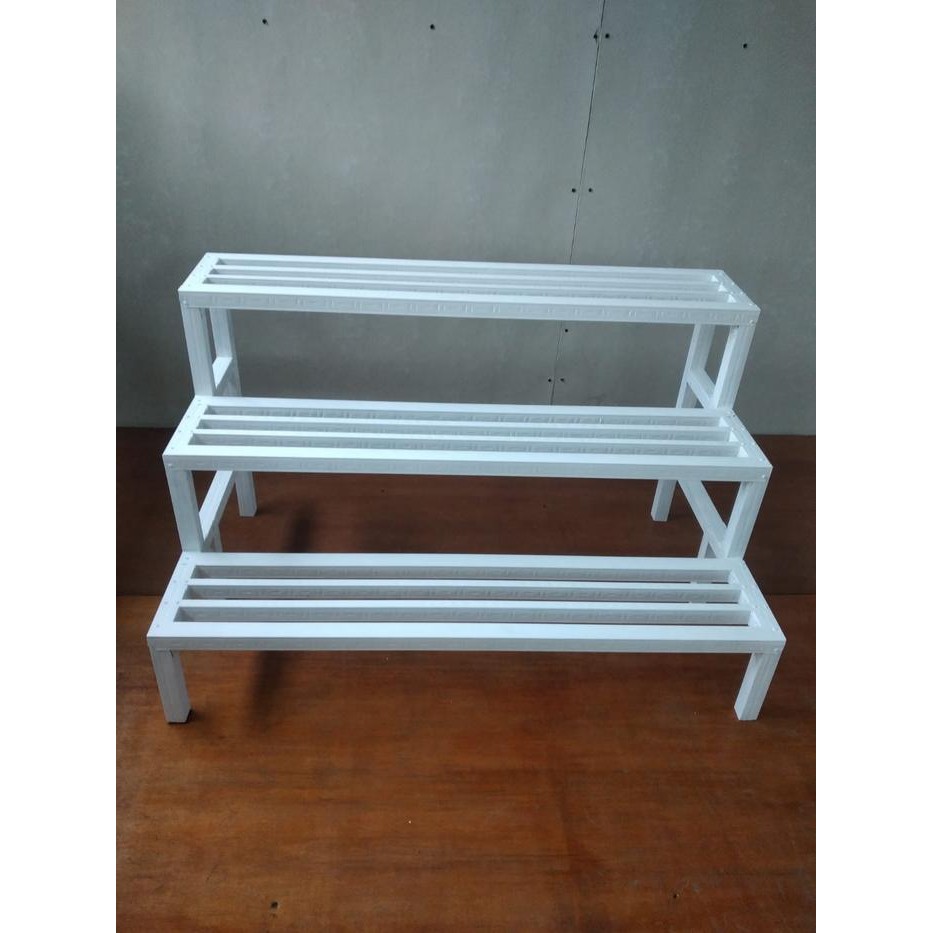 3 TINGKAT / 100 CM / Rak Susun Pot Bunga Baja Ringan / Rak Pot Bunga