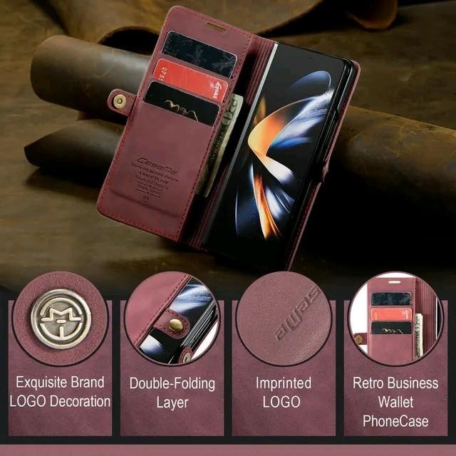 Case Compatible For SAMSUNG Z FOLD 3 5G / FOLD3 5G FLIP WALLET LEATHER CASE COVER SARUNG DOMPET