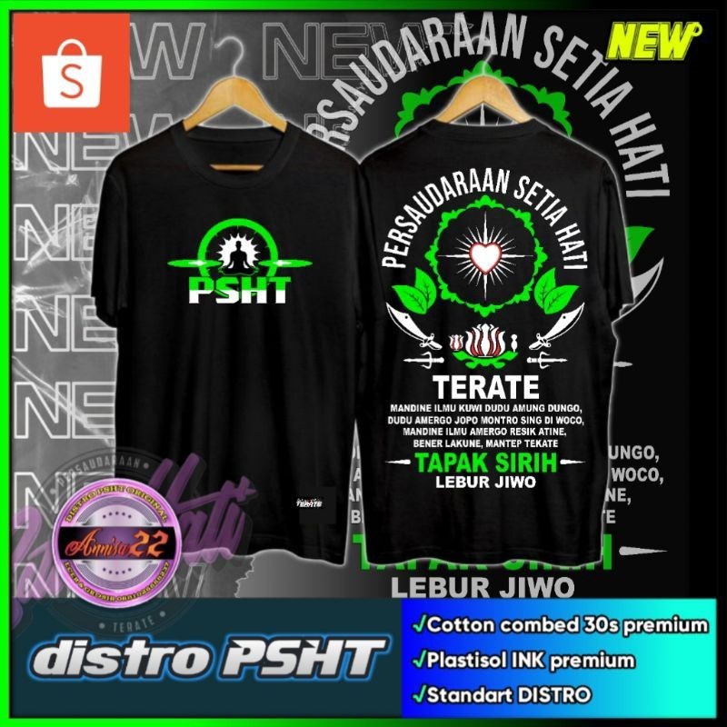 Ori KAOS TAPAK SIRIH PSHT KARAMBIT PUTIH SIMPLE (KODE D1) PANJANG