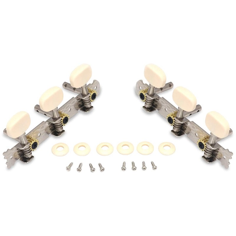 Vintage Guitar Tuning Pegs Gold Plated Machine Heads Tuning Keys Tuners Single Hole for Classical