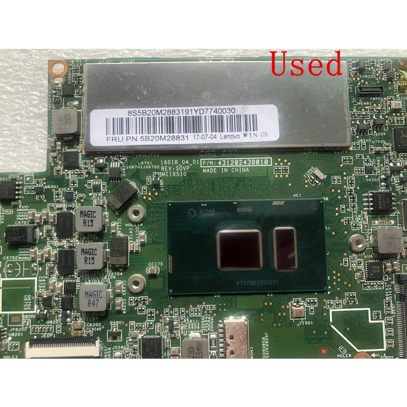 Used For Lenovo Ideapad Miix 510-12ISK Tablet Laptop Motherboard With CPU I5-6200U UMA 8G FRU