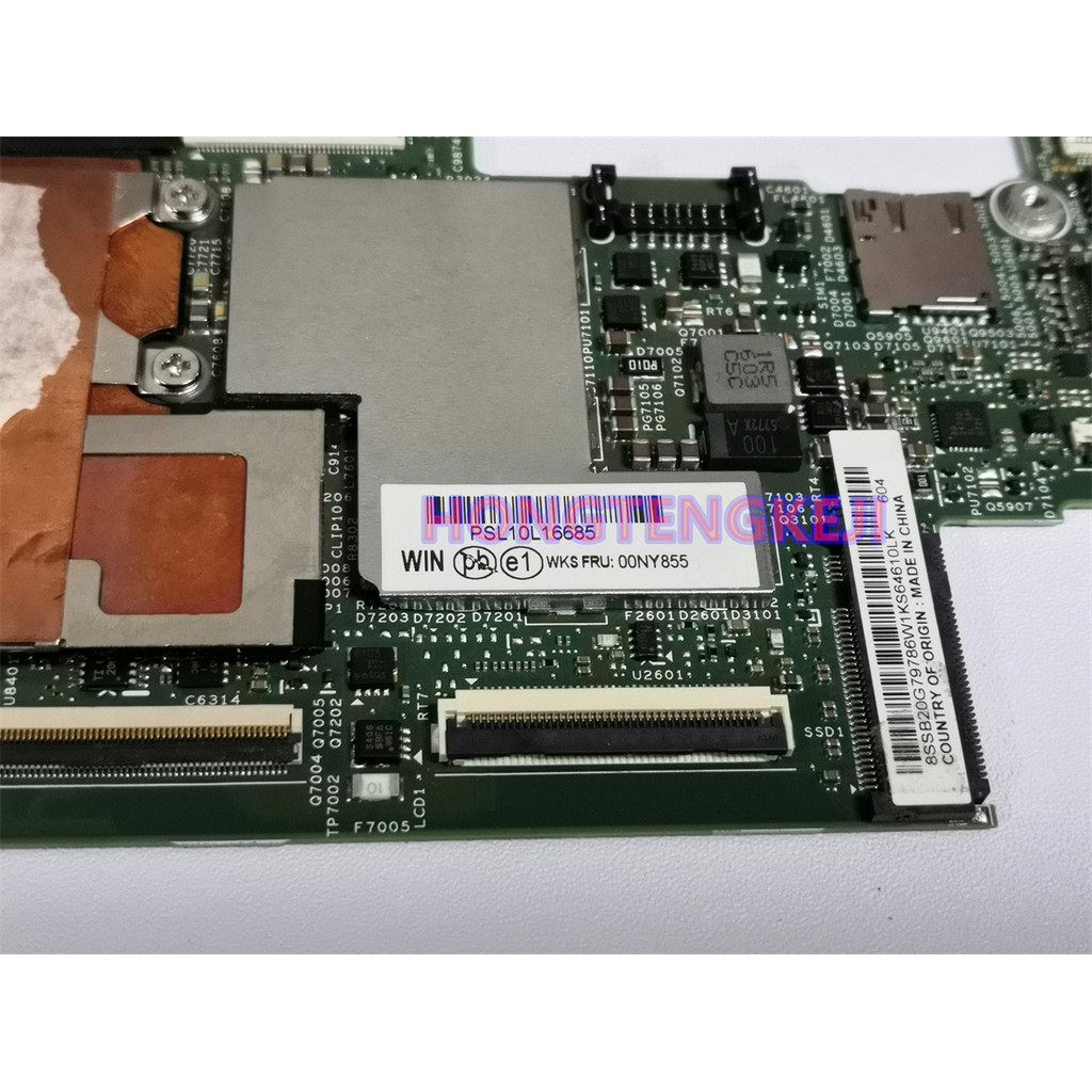 00NY855 For Lenovo ThinkPad X1 Tablet 1st Gen w/ M5-6Y57 4GB Laptop Motherboard LGF-1 MB