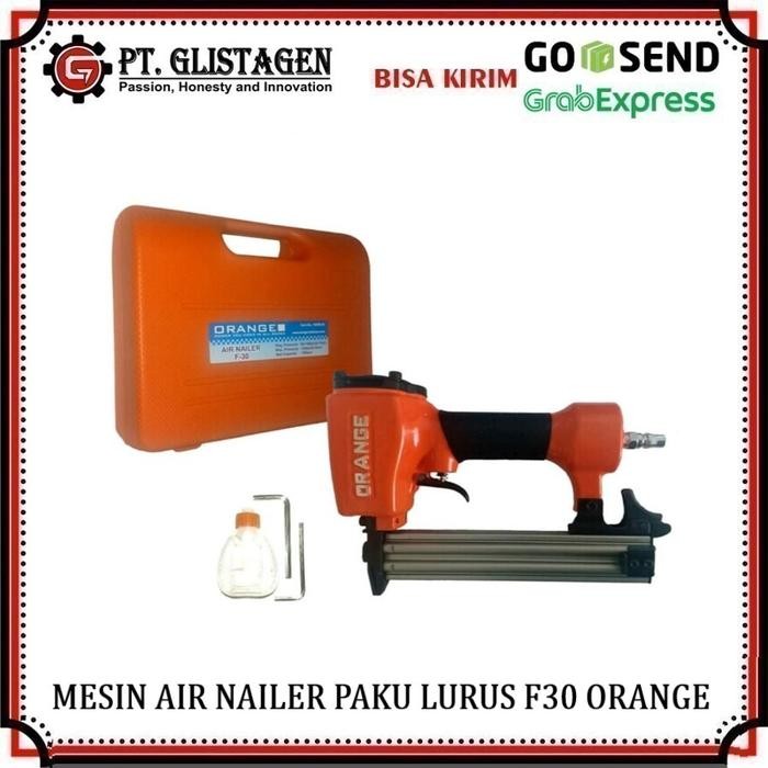 Mesin Air Nailer Gun Staples Angin Paku Tembak F30 Stapler Orange