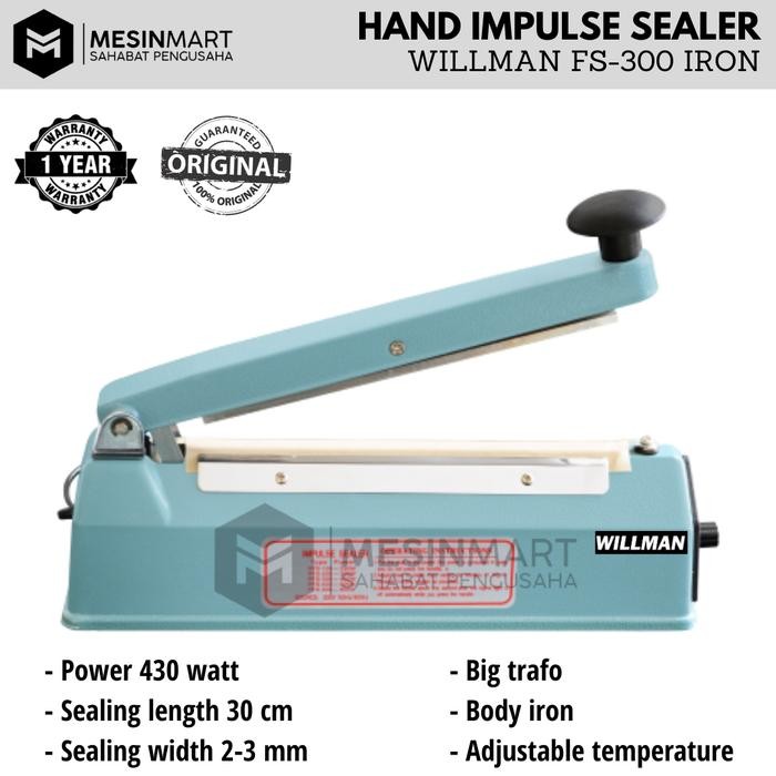Impulse Sealer/ perekat plastik Press Plastik 30cm Body Besi Trafo Besar Kode 982