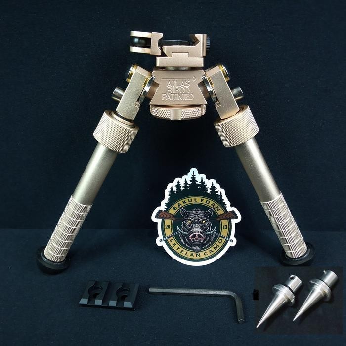 BIPOD ATLAS V8 GOLD SATU SET / BIPOD+REL+PAKU (SC1946)