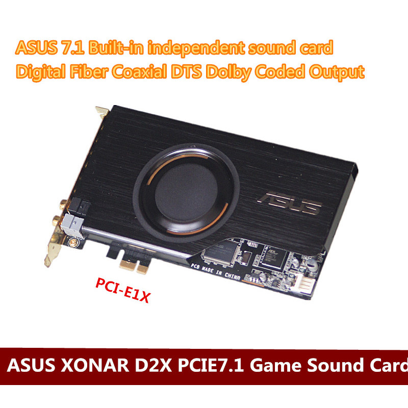 Original ASUS XONAR D2X Built-in independent sound card DTS Fiber Coaxial PCI-E 7.1 Vocal tract